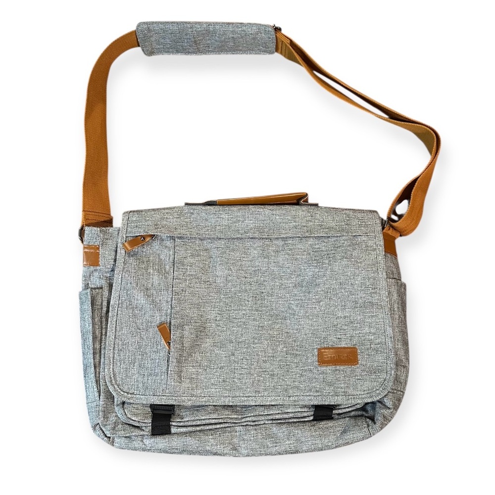 Estarer Unisex Gray Canvas Messenger Bag